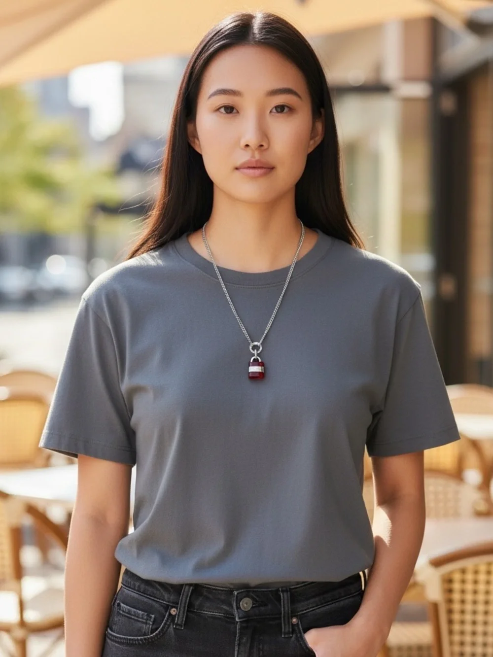 Chloe padlock necklace